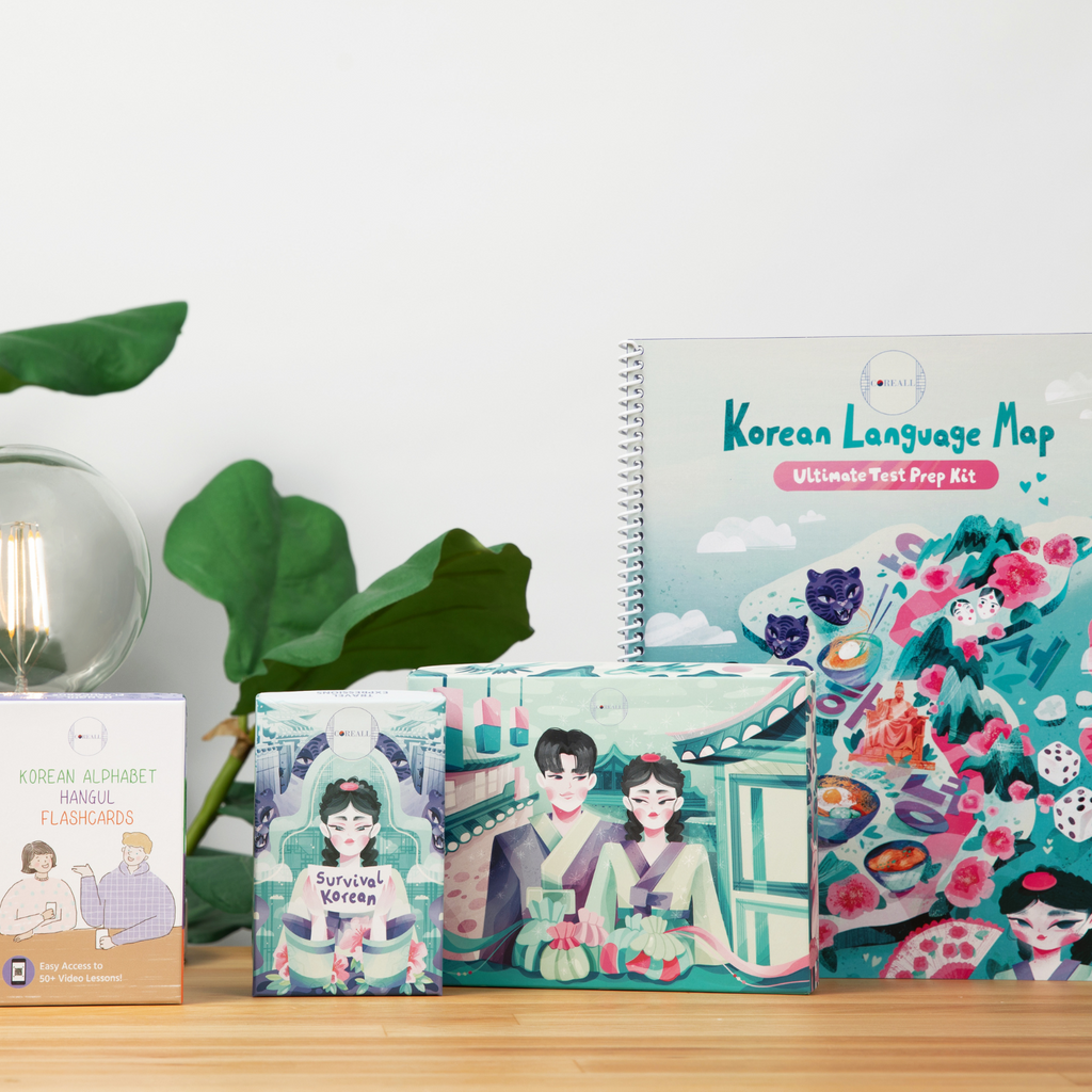 (1. TRINITY SET - SUPREME) Korean Language Map + Hangul & Survival Korean Flashcards w/ COMPLETE Lesson Package - Absolute Beginner Lessons No.1-6, 100-Minute Master Orientation Lesson & Self-Study Bundle